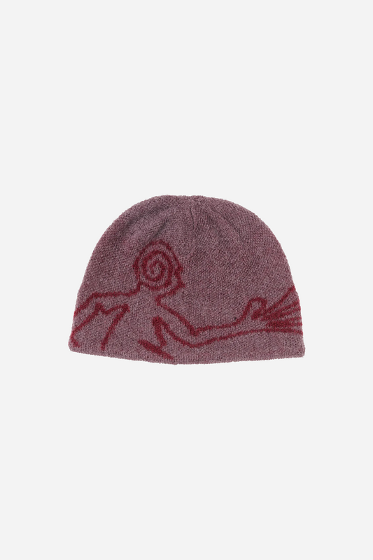 Moscot Mohair Knit Beanie Maroon