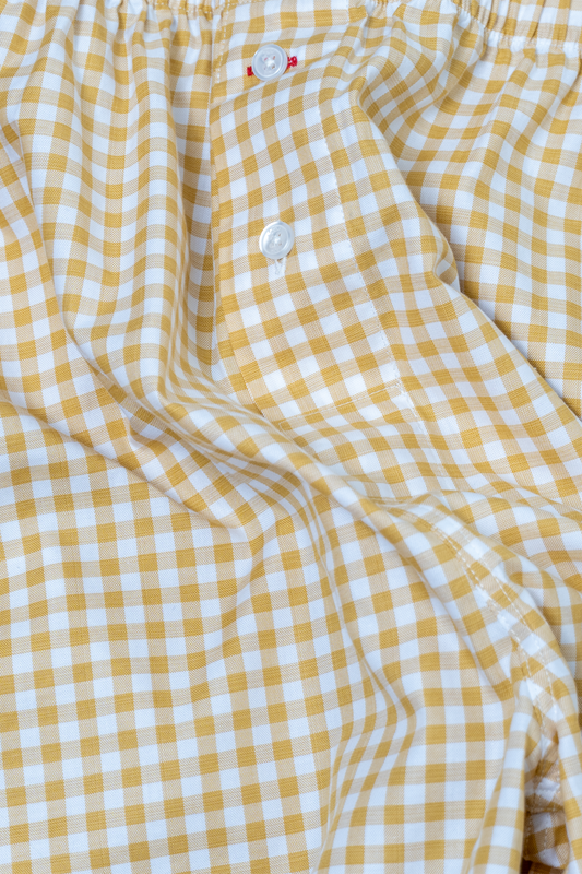 Mustard Check Boxers