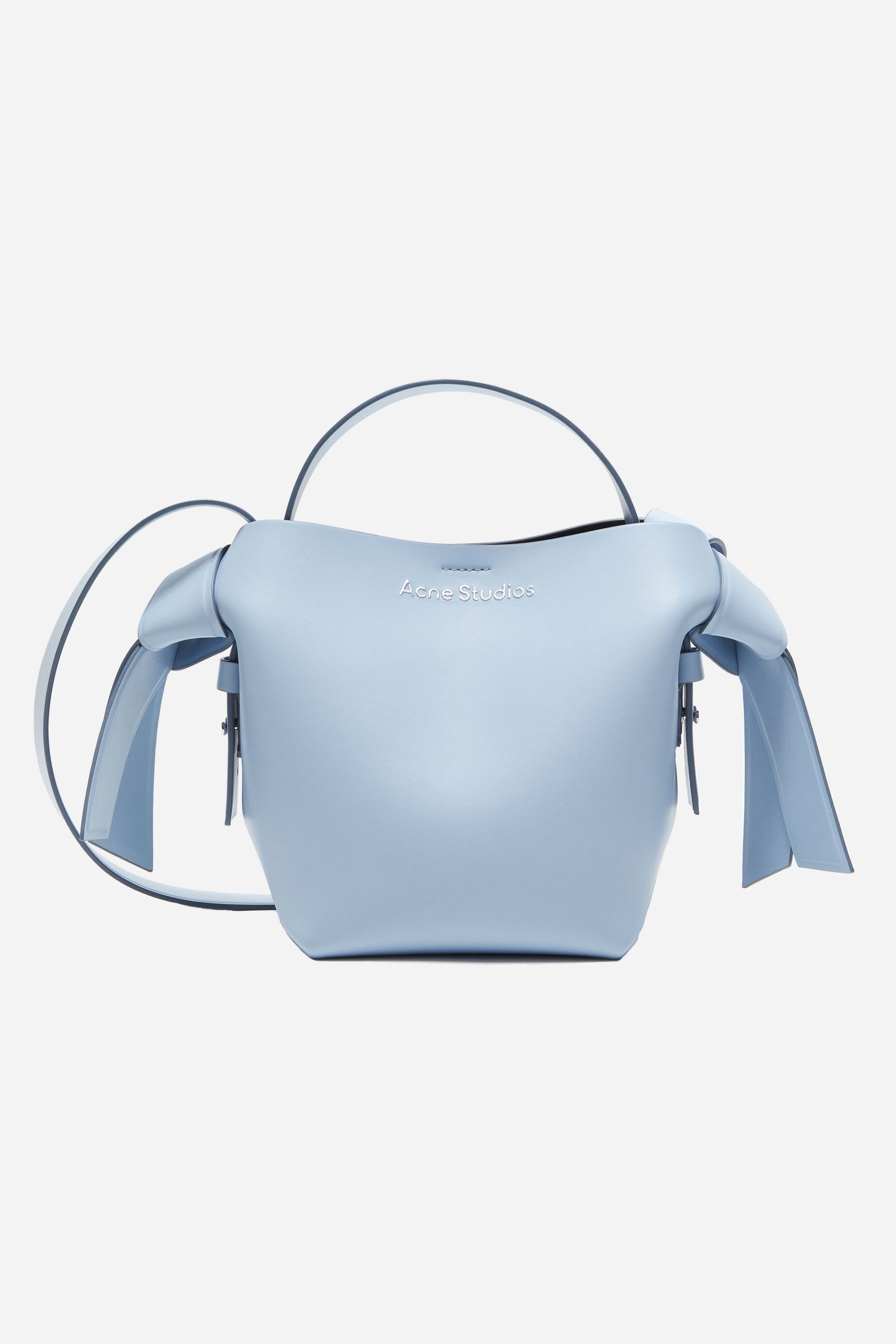 Acne Studios - Musubi Mini Shoulder Bag Baby Blue/Brown – STRØM Acne Studios - Musubi Mini Shoulder Bag Baby Blue/Brown – STRØM