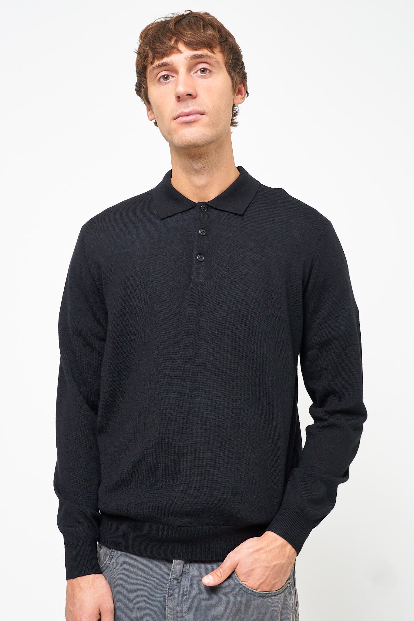 Otto Merino Polo Black