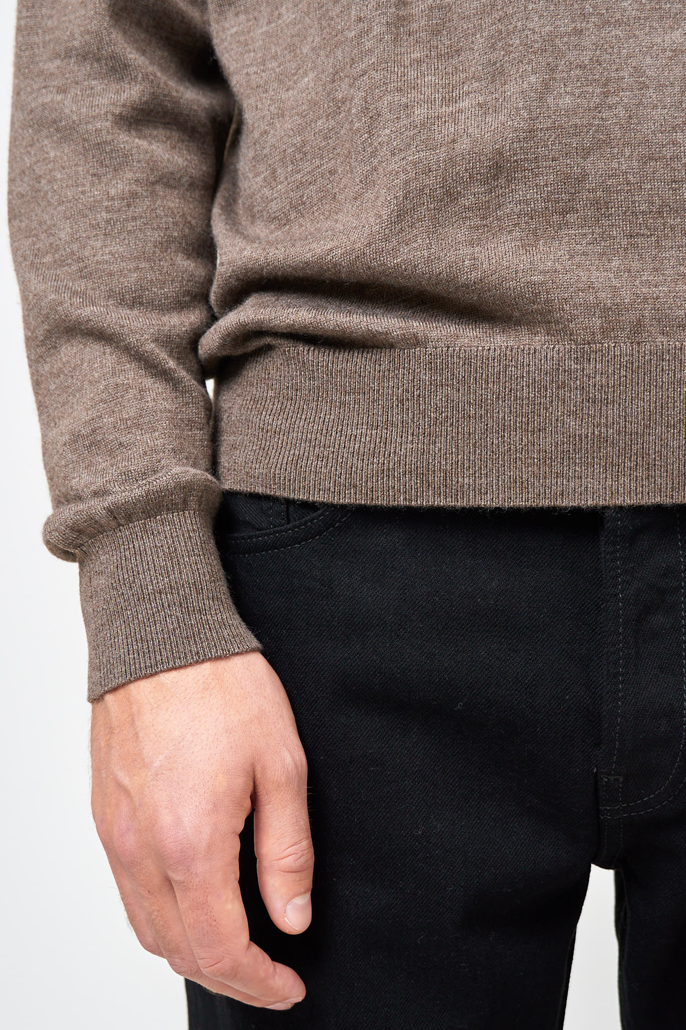 Otto Merino Polo Brown Melange