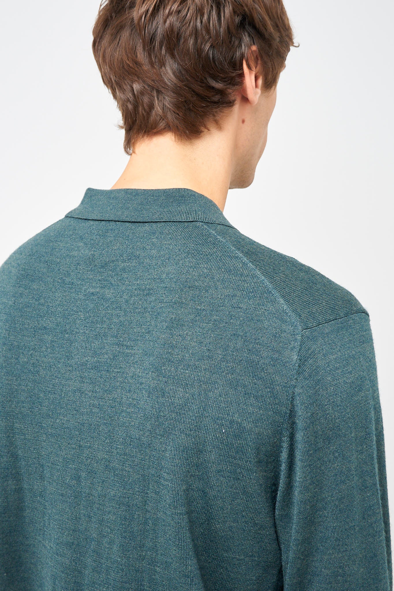 Otto Merino Polo Green Melange