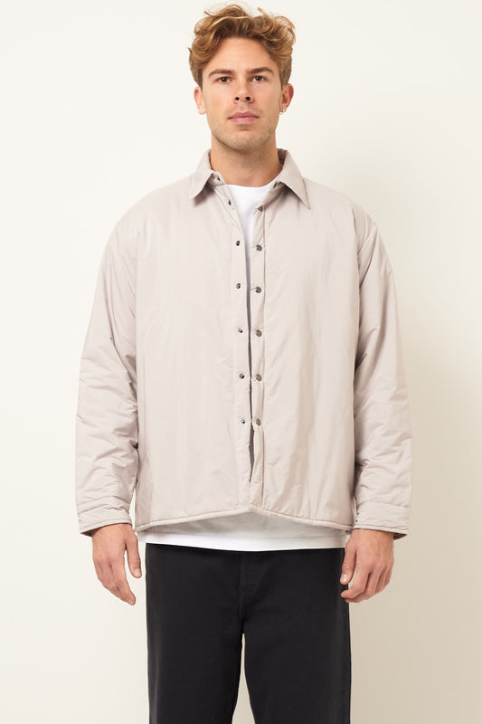 Padded Overshirt Light Grey