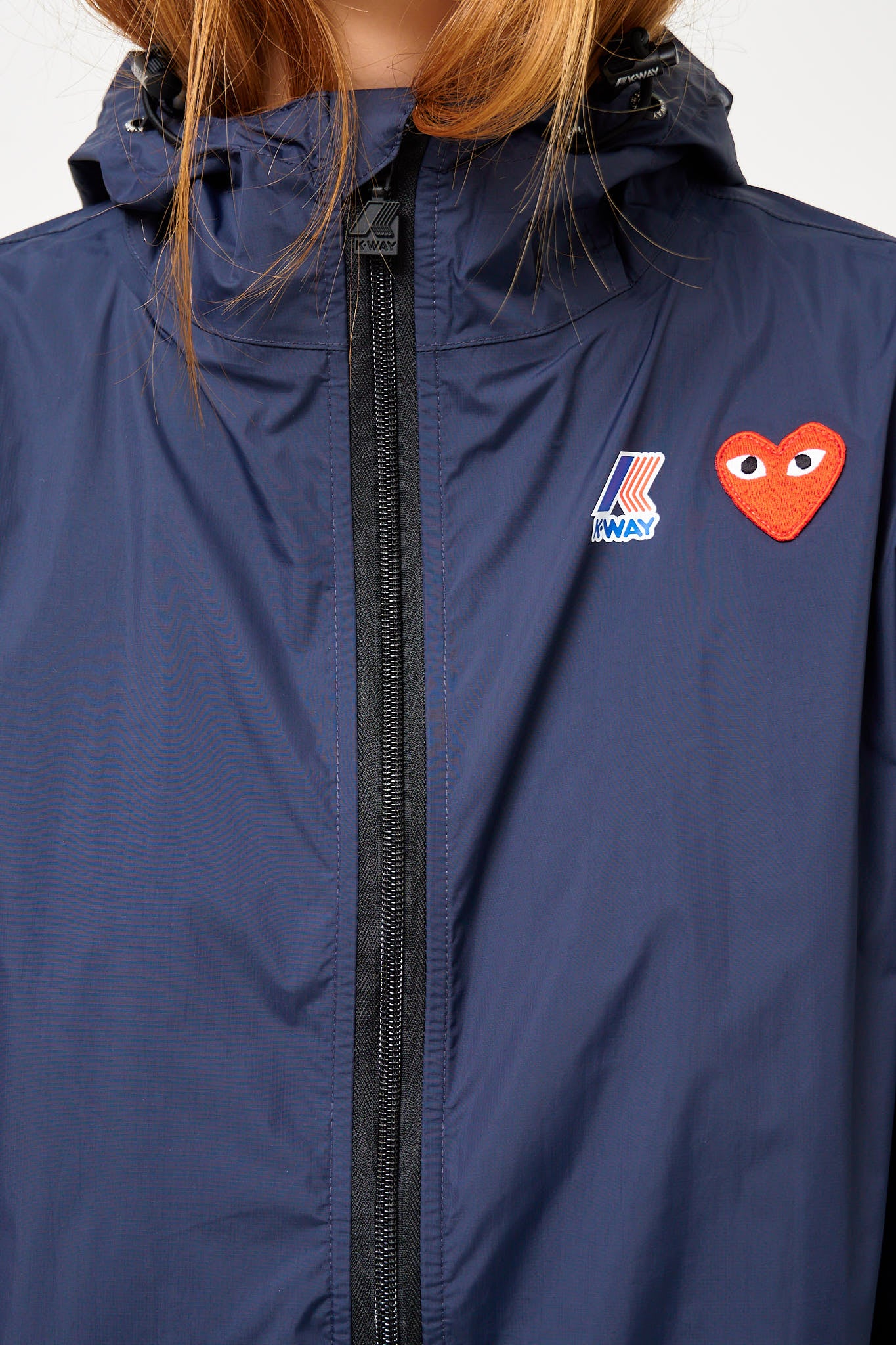Comme des Garçons Play - K-Way Hoodie Full Zip Navy – STRØM