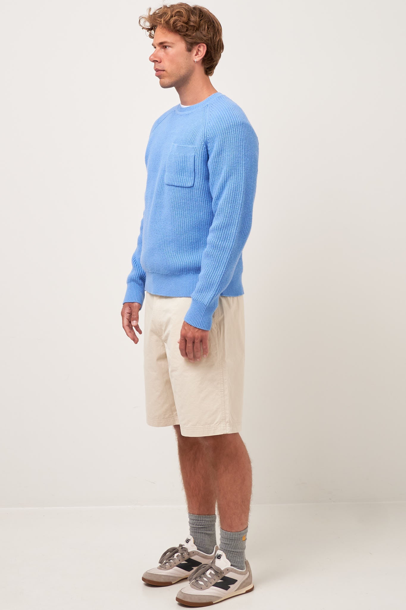 Pocket Crewneck Porcelain Blue
