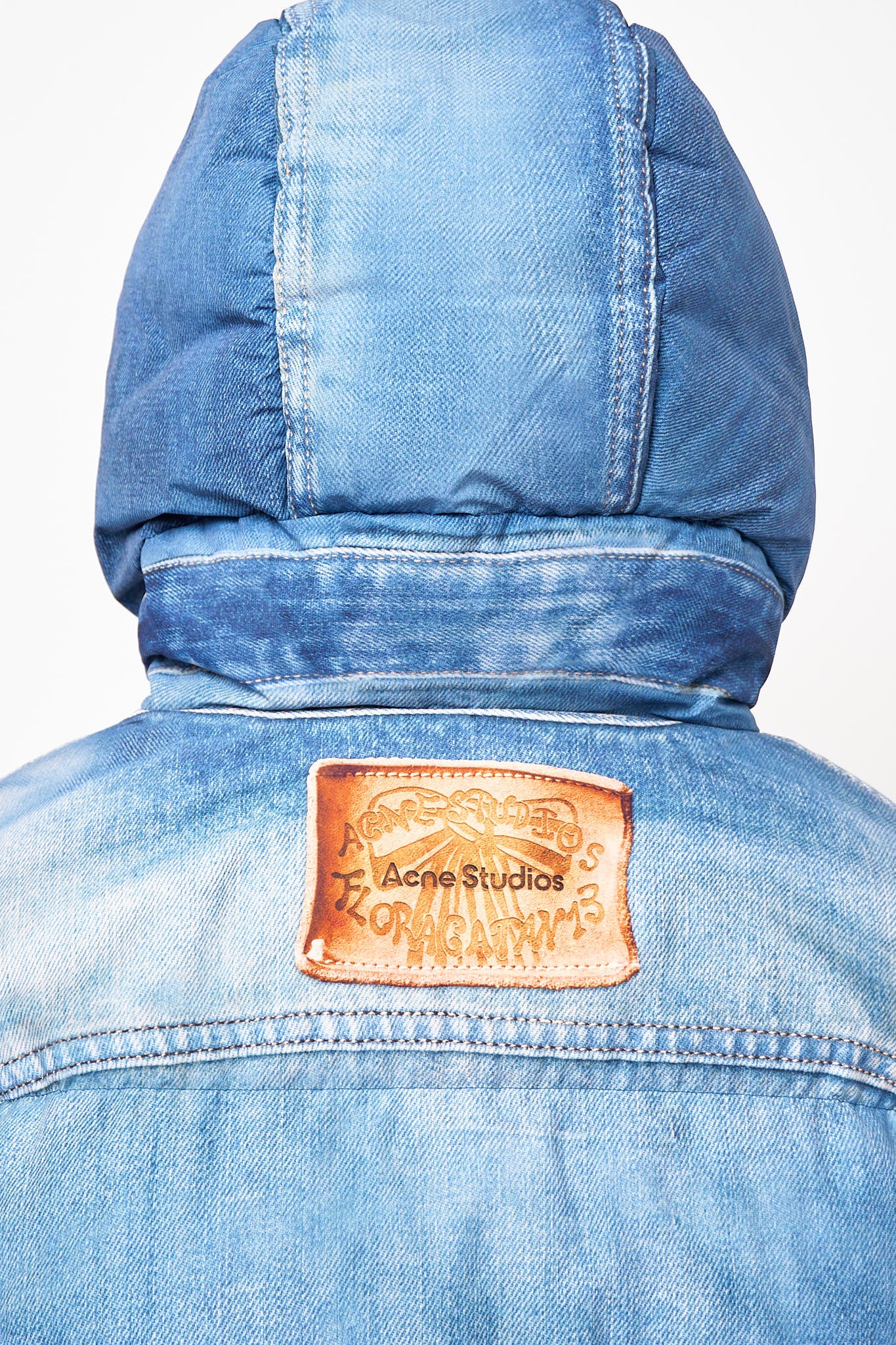 Puffer Down Jacket Denim Blue