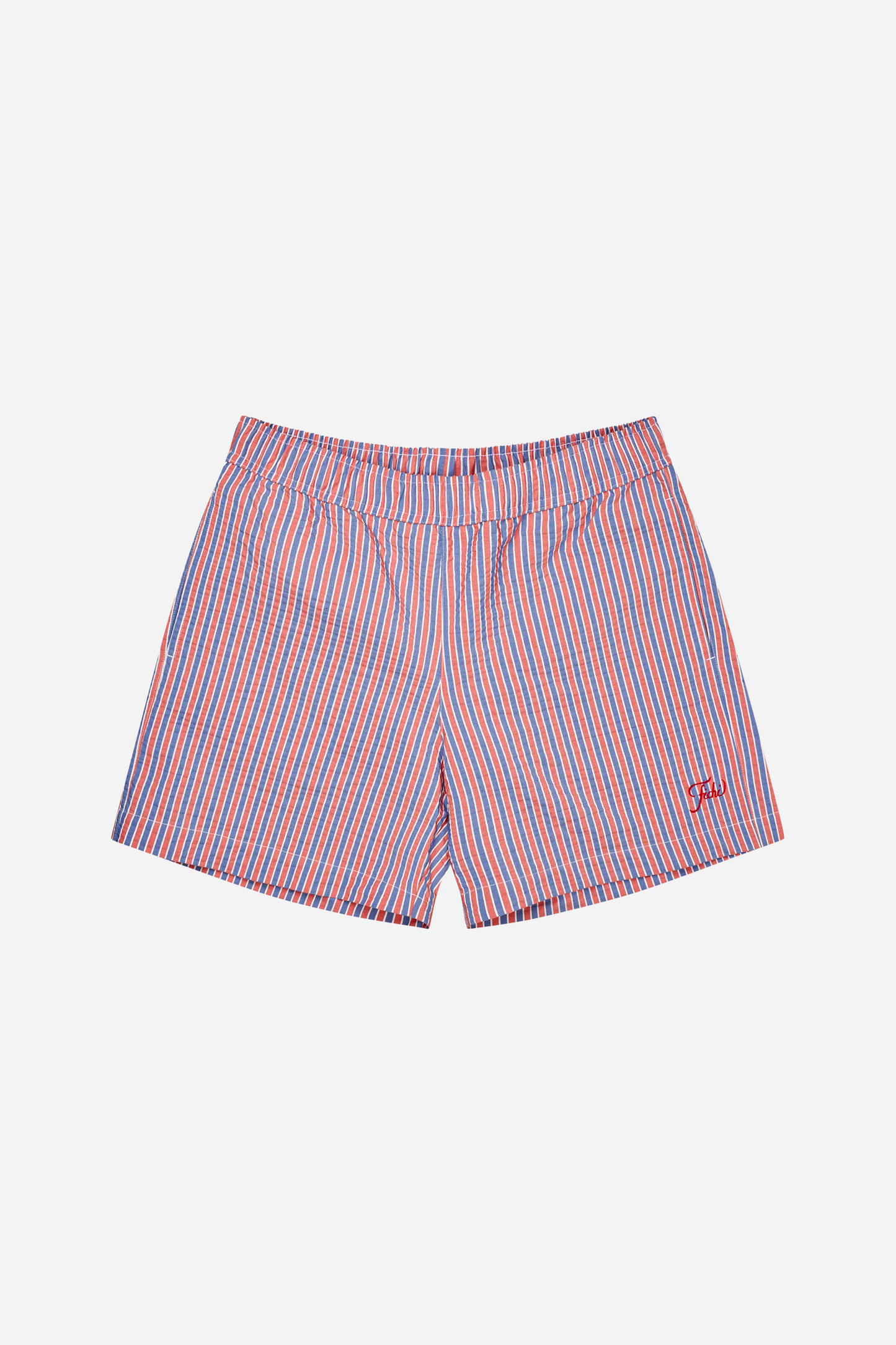 Red And Blue Swim Trunks