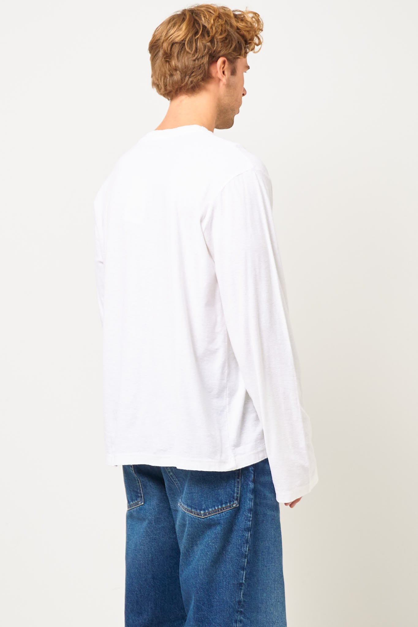 Relaxed Fit L/S Logo T-Shirt Off White