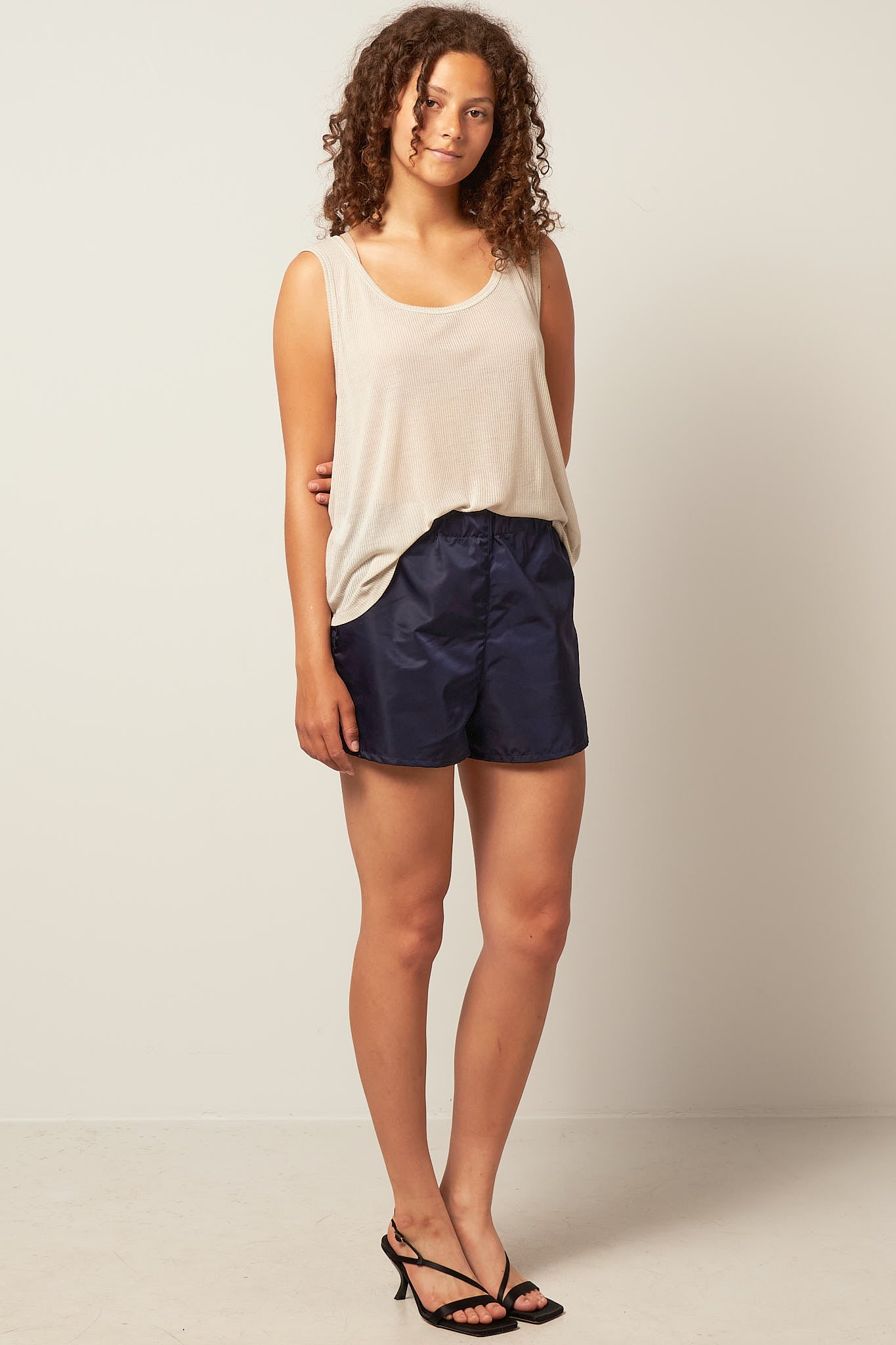 Ada Nylon Shorts Navy