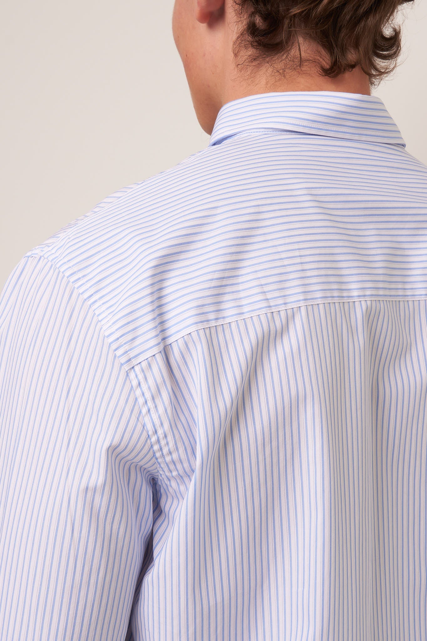 Brook Shirt White/Light Blue Stripe