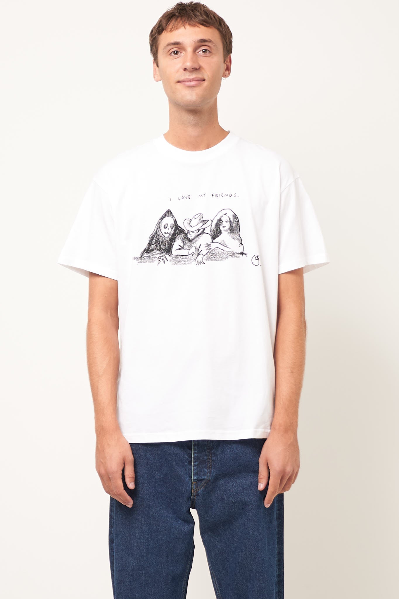 S/S Pepe Friends T-Shirt White/Black