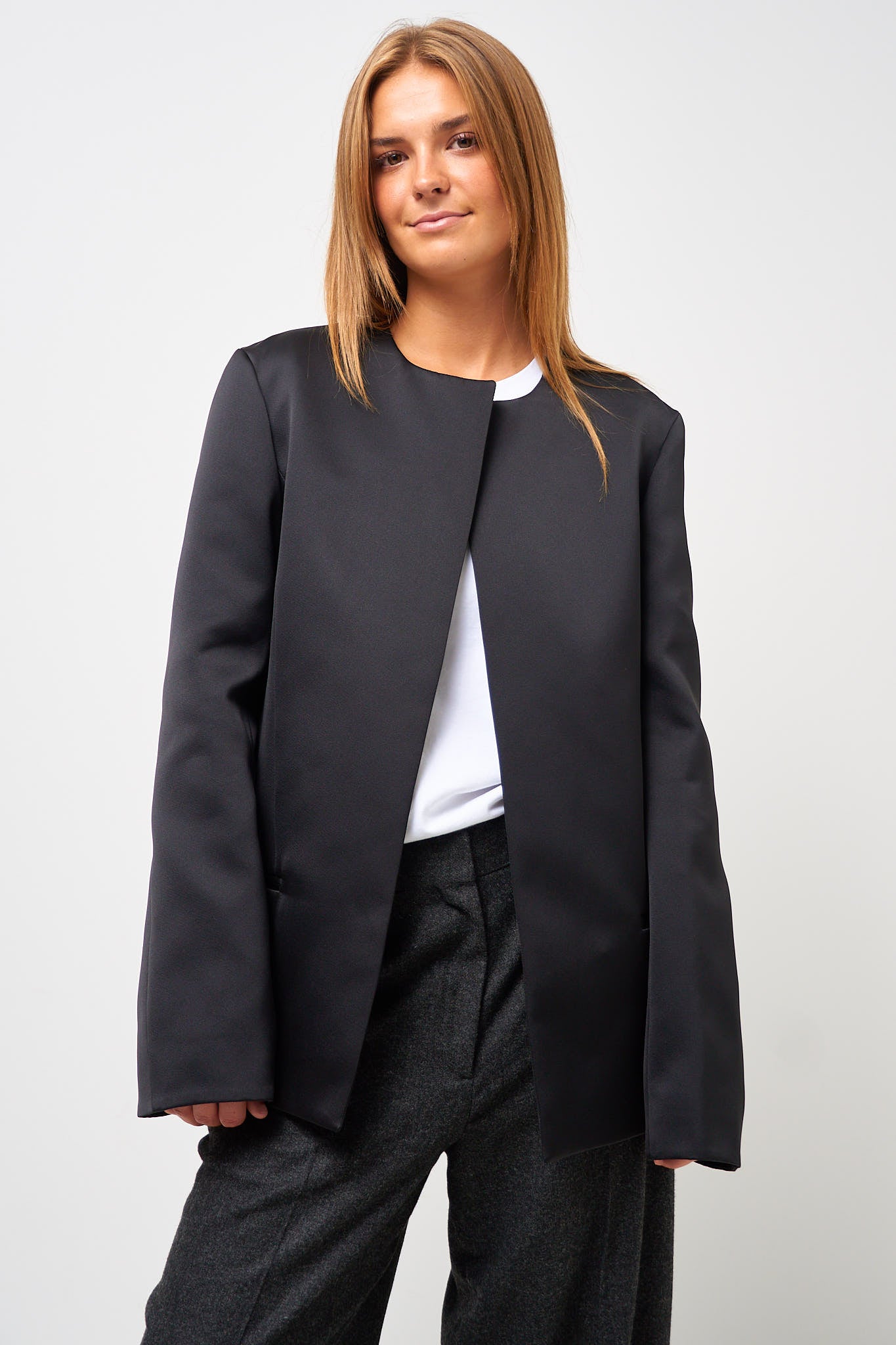 Satin Dinner Jacket Black