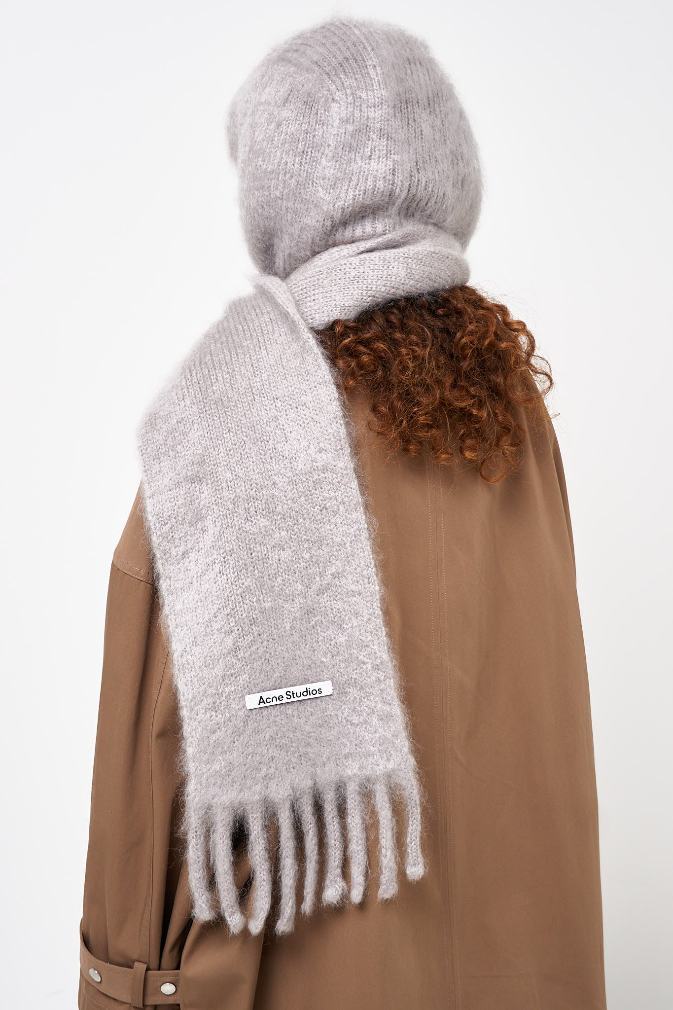 Scarf With Hood Grey