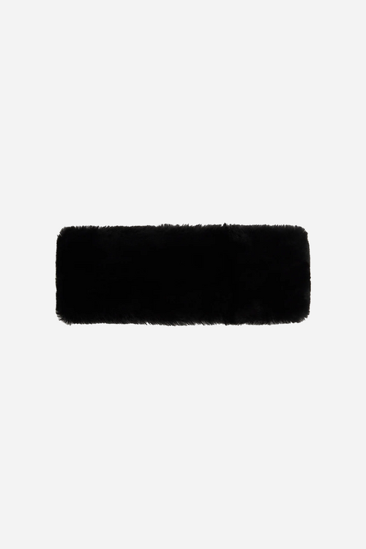 Shearling Headband Black