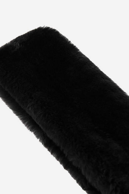 Shearling Headband Black