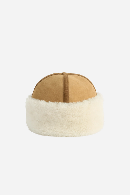 Shearling Winter Hat Tan