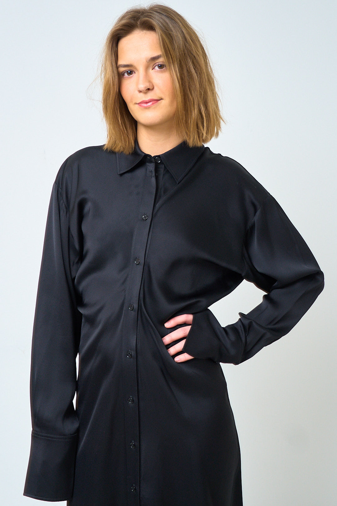 Slouch Shirtdress Black