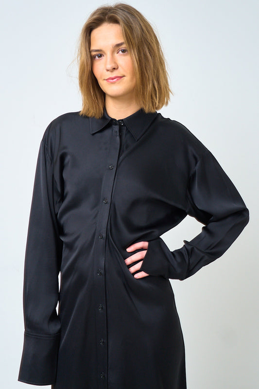 Slouch Shirtdress Black