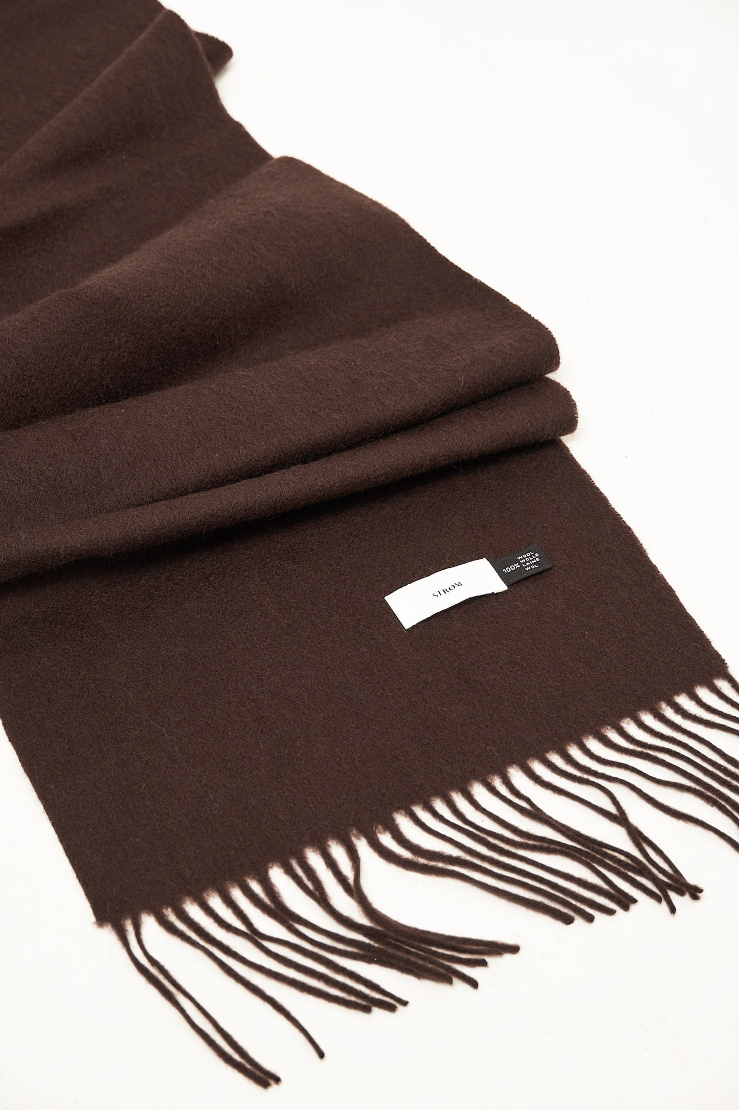 Soft Wool Scarf Chocolate Brown