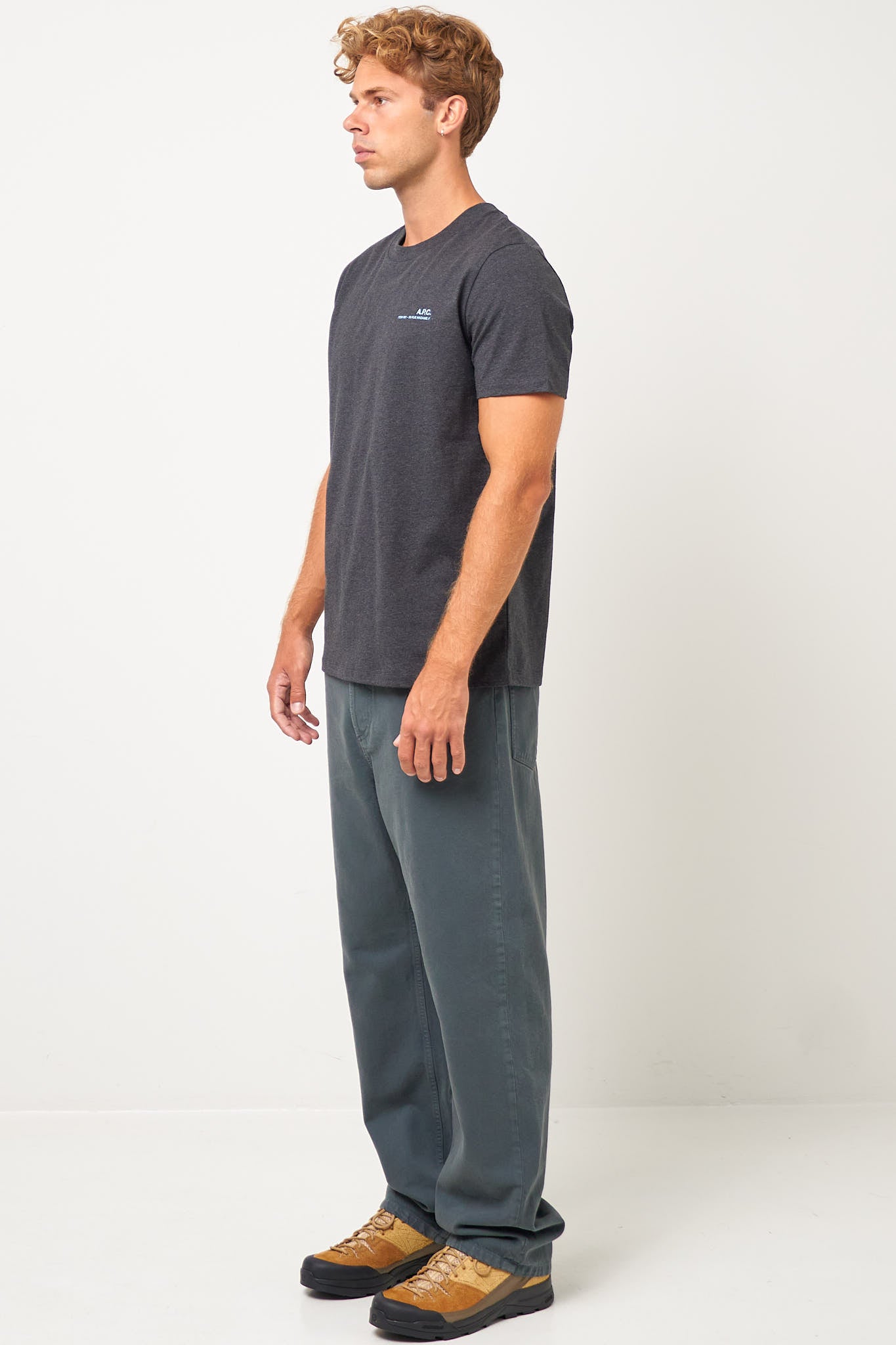 Standard APC T-Shirt Anthracite Grey/Blue