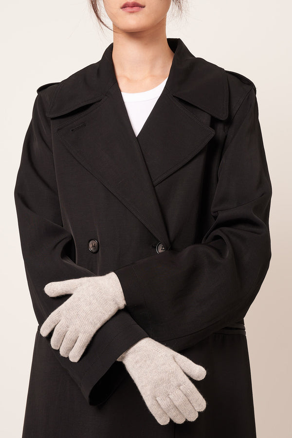 Whitney Cashmere Gloves Light Grey