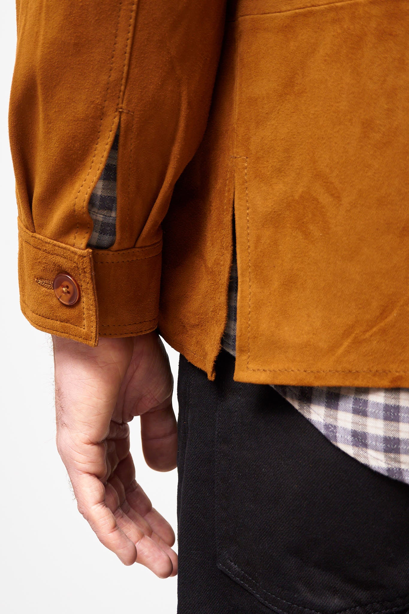 Suede Shirt Cognac