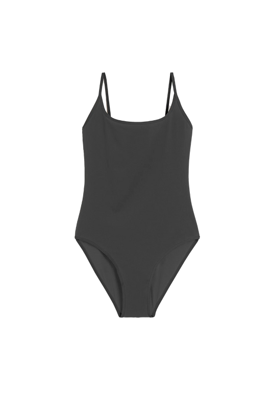 Square-Neck Swimsuit Anthracite