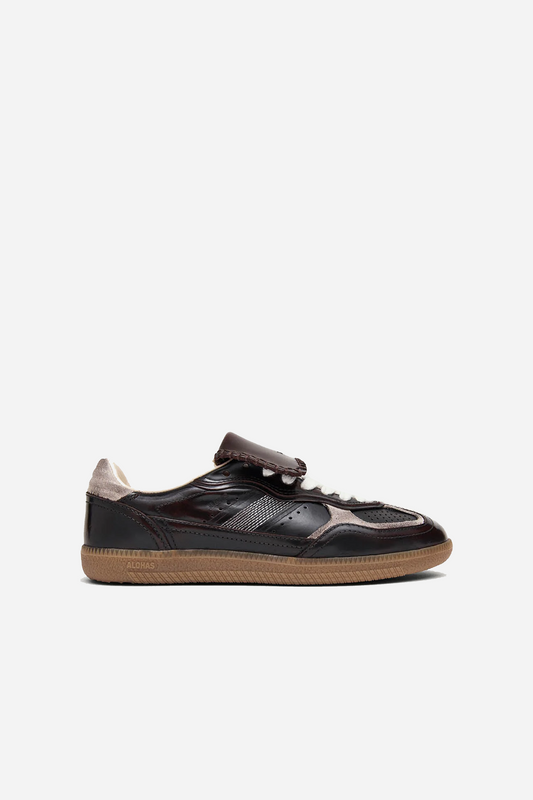 Tb.490 Club Brushed Dark Chocolate Leather Sneakers