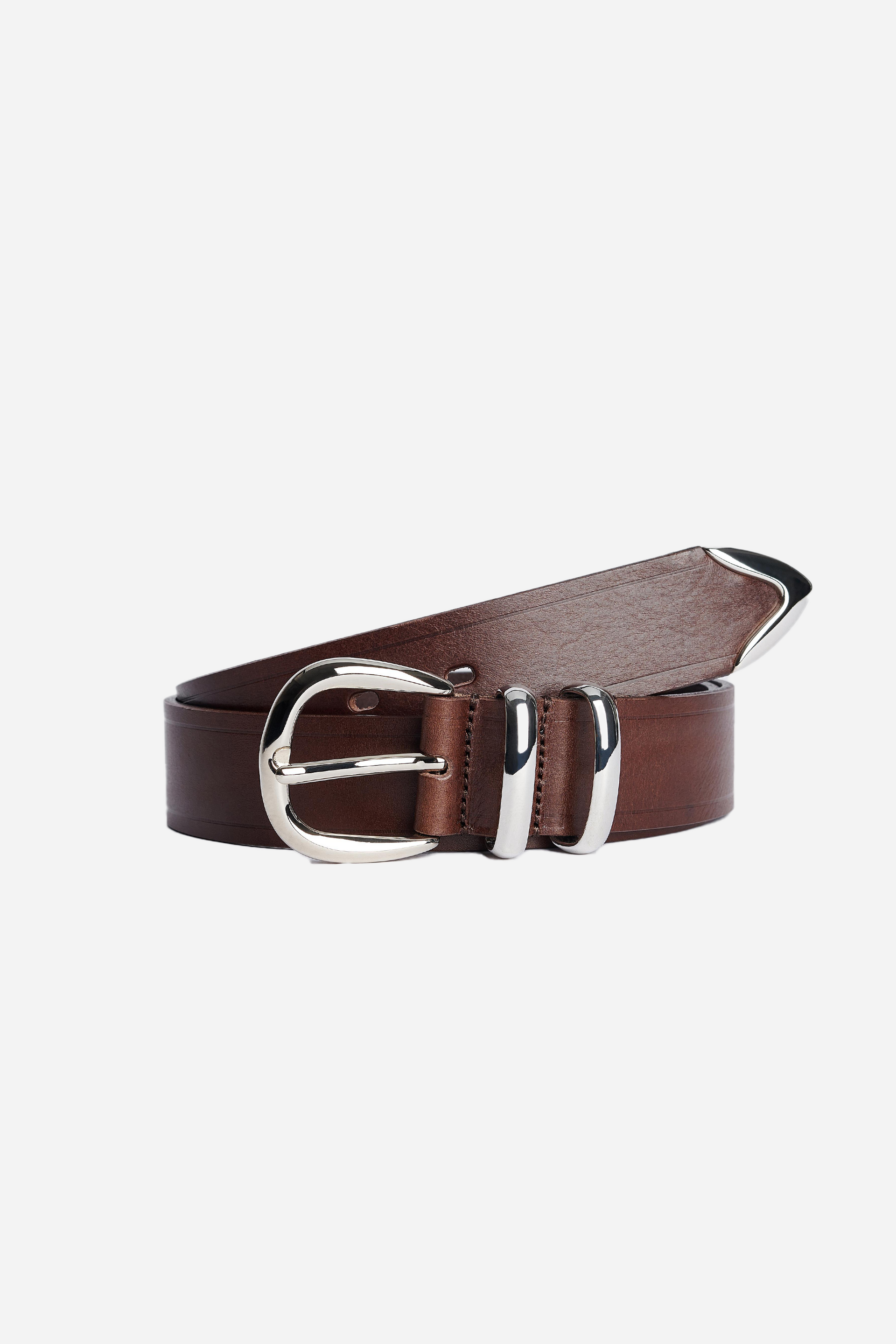t*ー様 SUNFLOWER TIP END BELT ウエスタンベルト　85 Sunflower - Tip End Belt Brown – STRØM