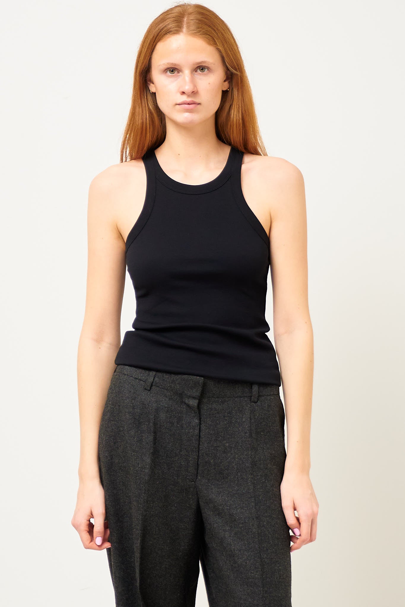 Curved Rib Tank Black