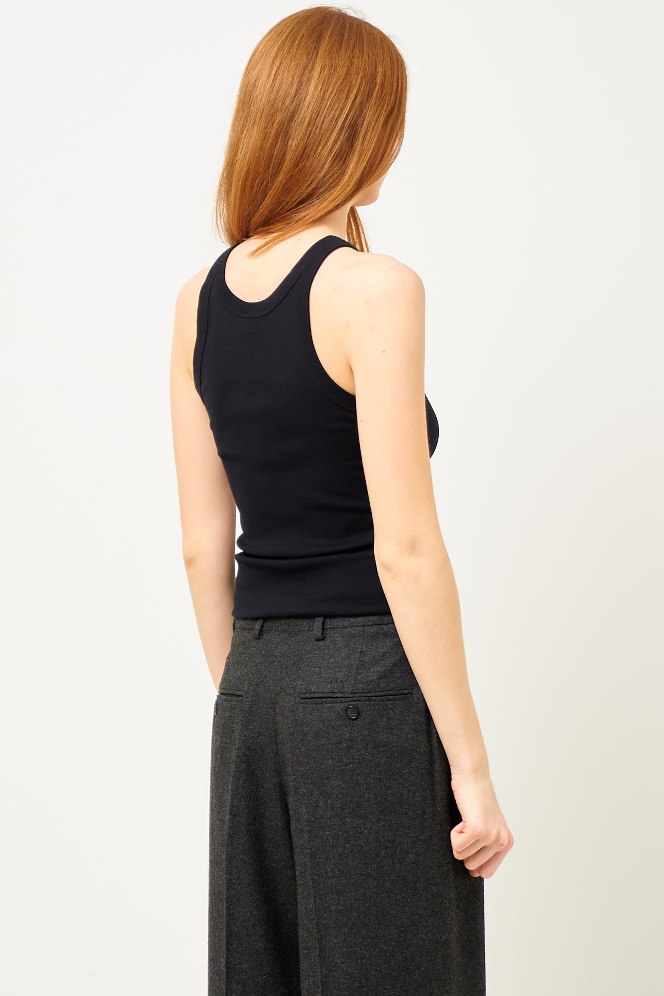 Curved Rib Tank Black