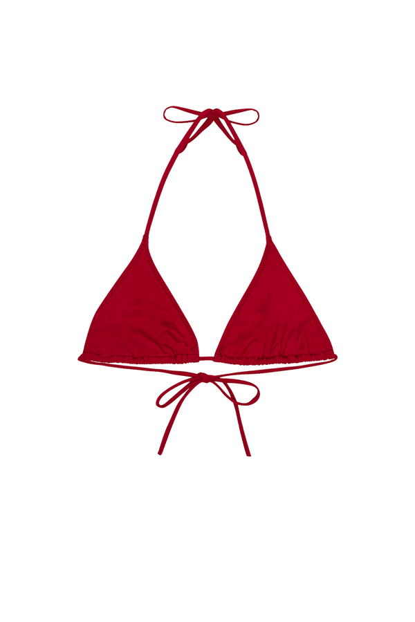 Triangle Bikini Top Red