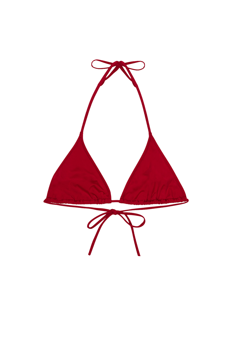 Triangle Bikini Top Red