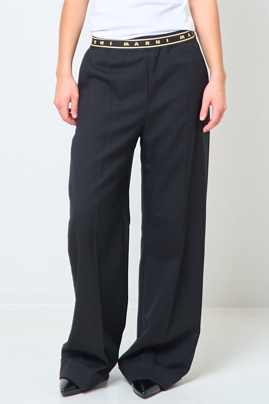 Tropical Wool Trousers Black
