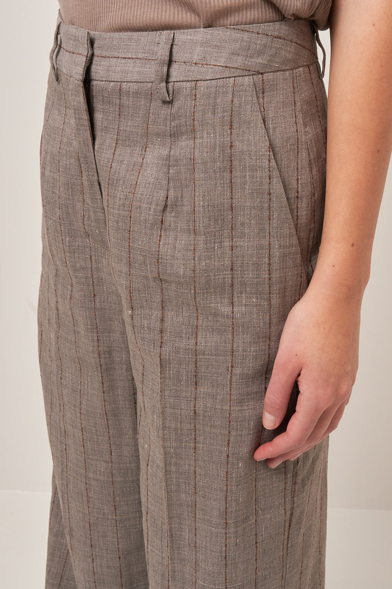 Tuesday Trousers Grey/Rusty Stripe
