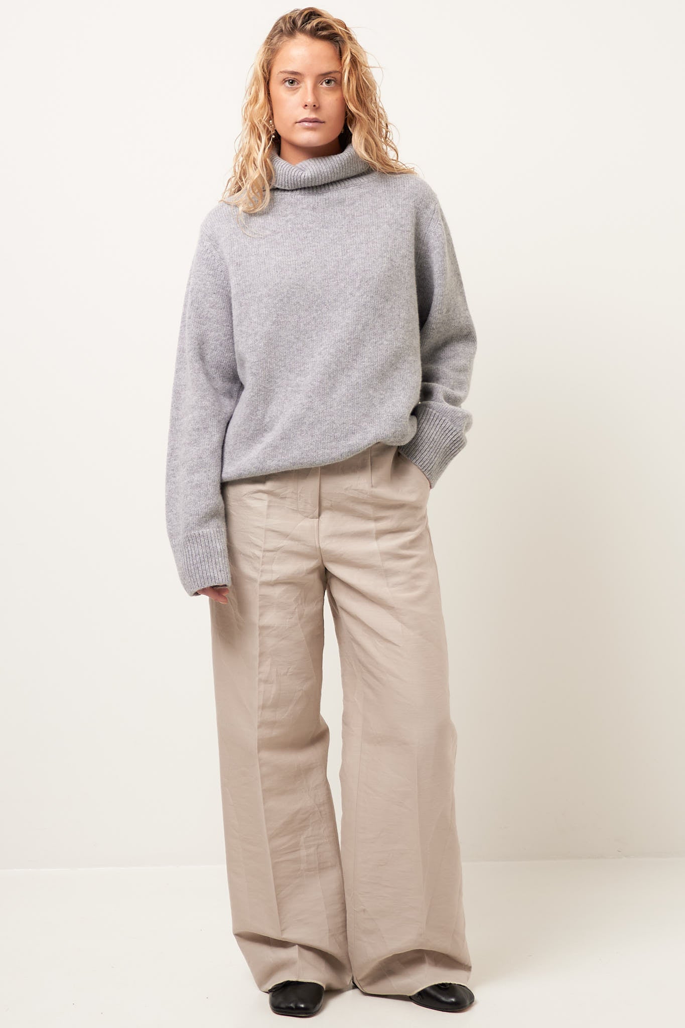 Certain Roll Neck Sweater City Grey