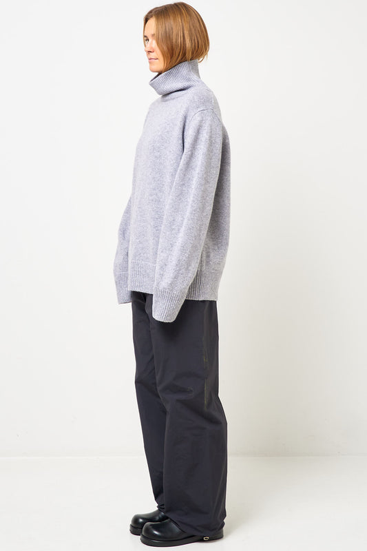 Visse Roll Neck Sweater City Grey