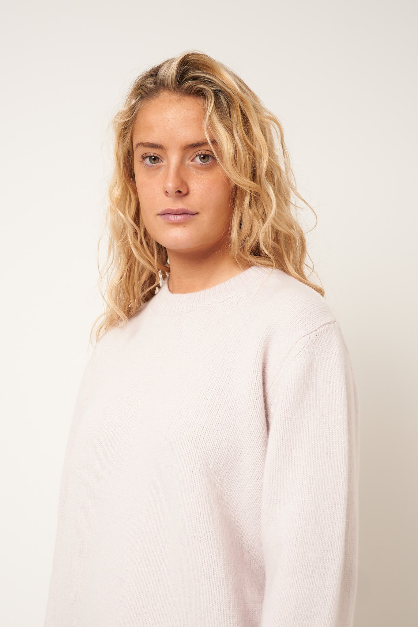 Visse Round Neck Sweater Chalk