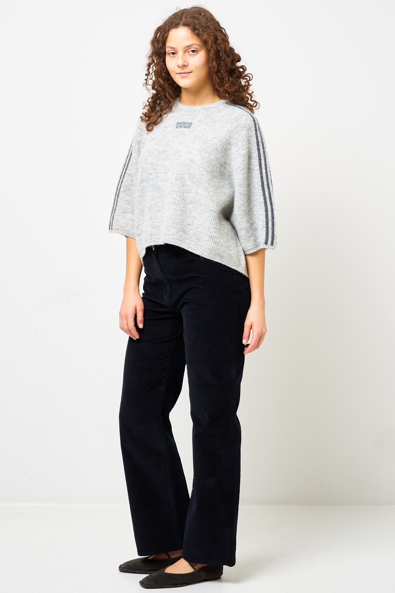 Vitow S/S Sweater Light Gray Melange