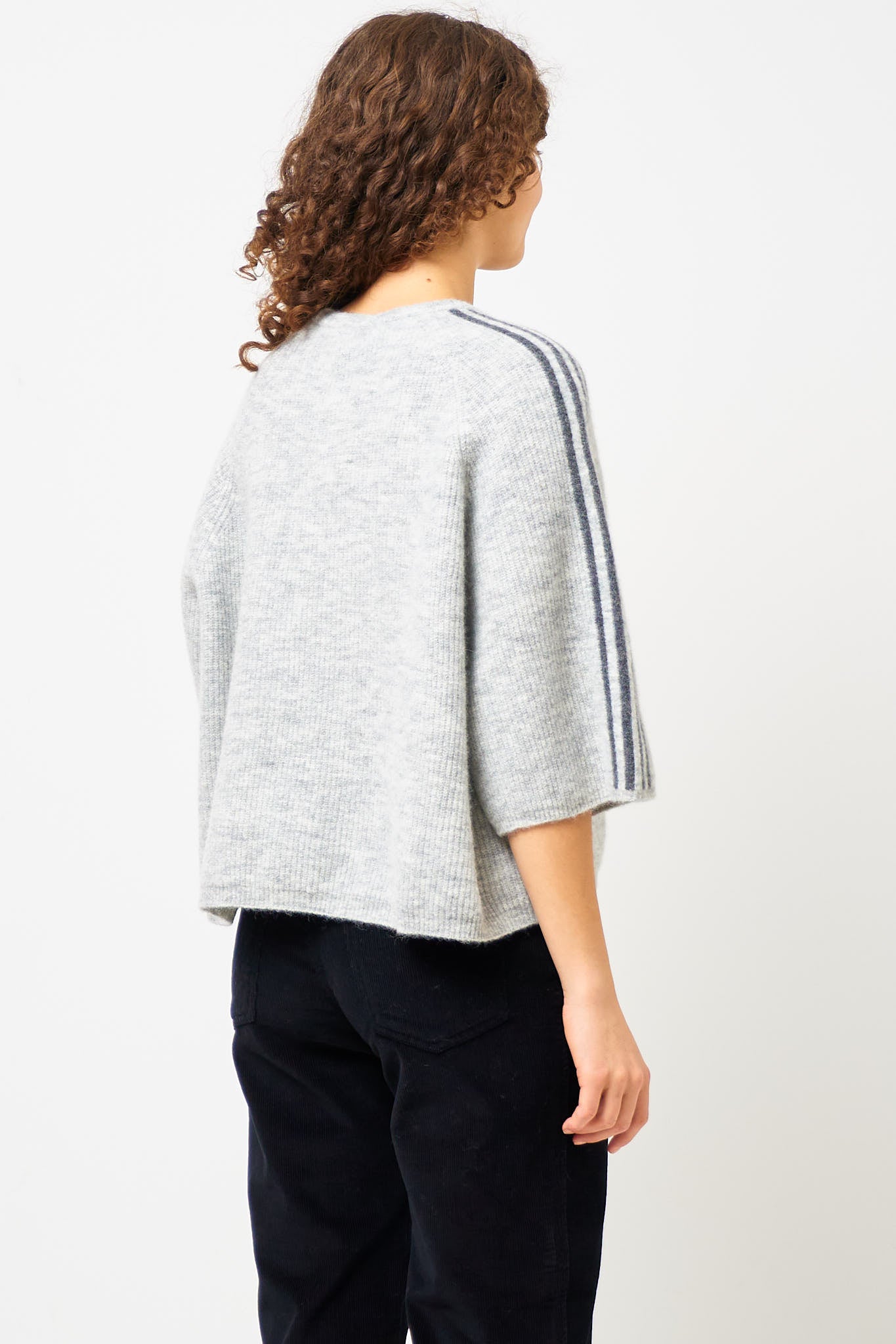 Vitow S/S Sweater Light Gray Melange