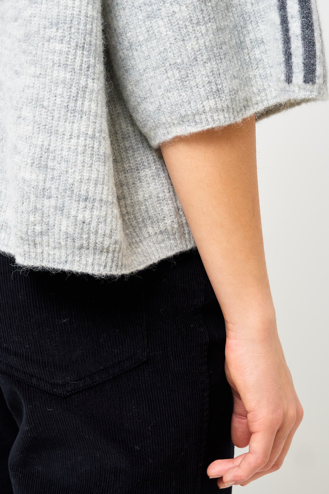 Vitow S/S Sweater Light Gray Melange