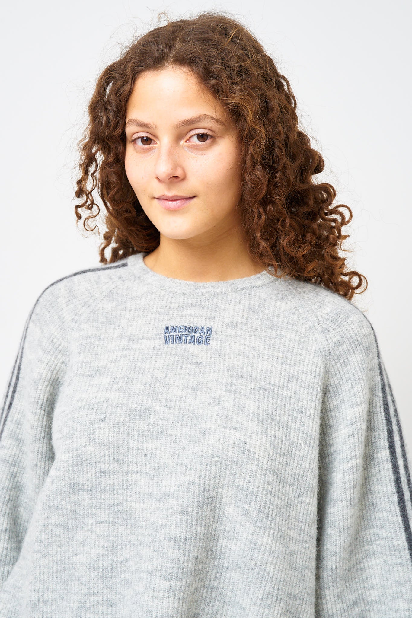 Vitow S/S Sweater Light Gray Melange