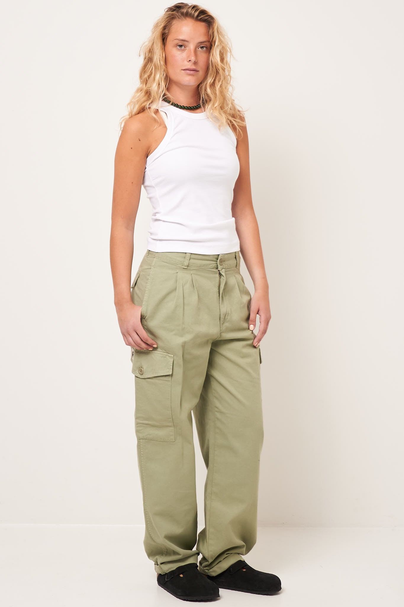 W' Collins Pant Misty Green