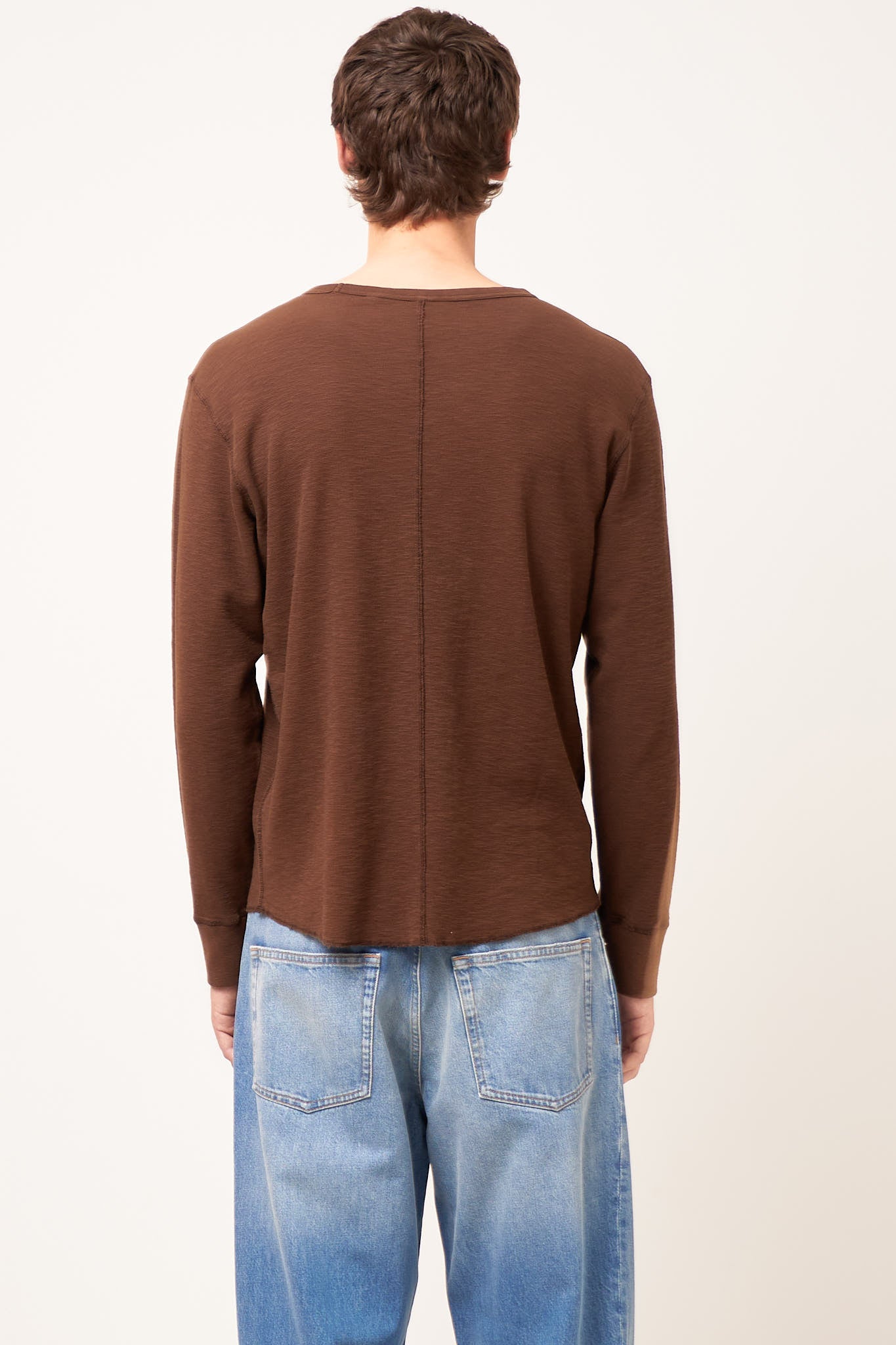 Waffle Tee LS Brown