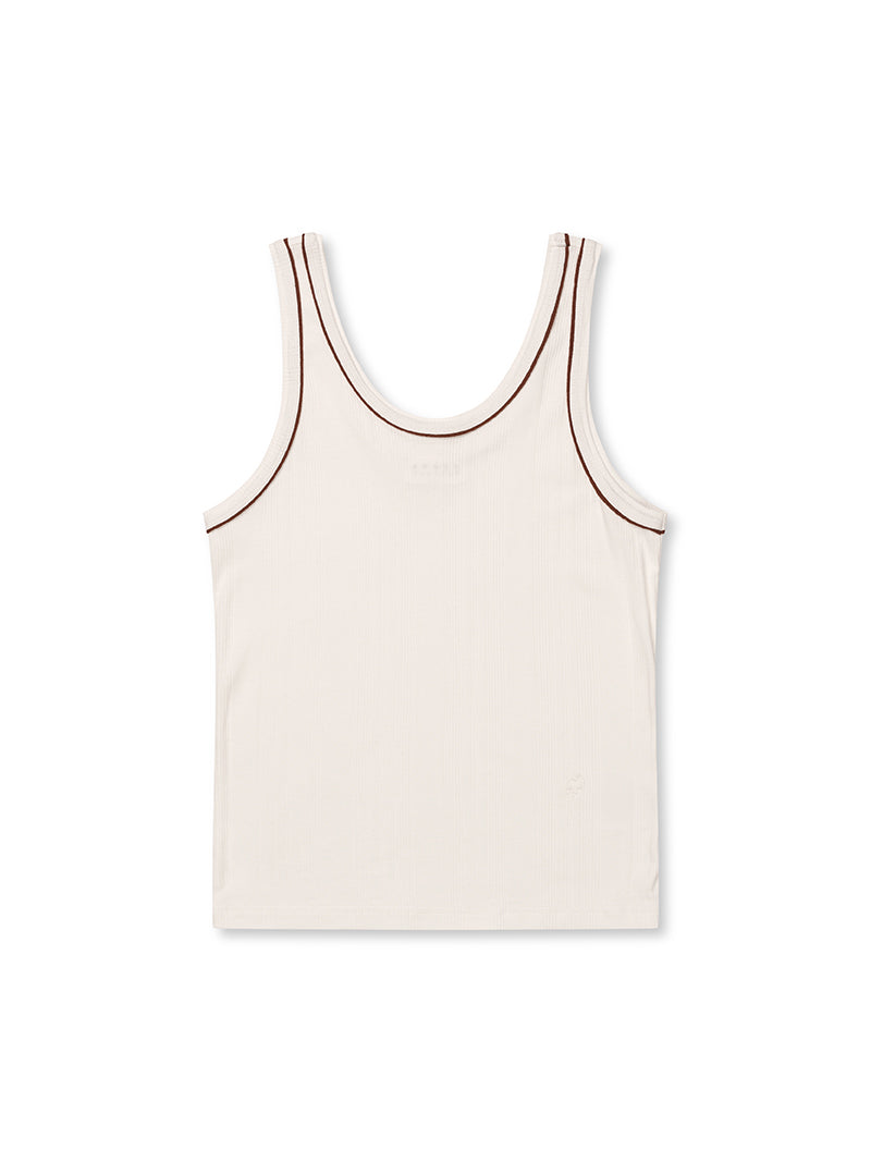 Proem Parades Waves Tank Top White - toppe dame plus size