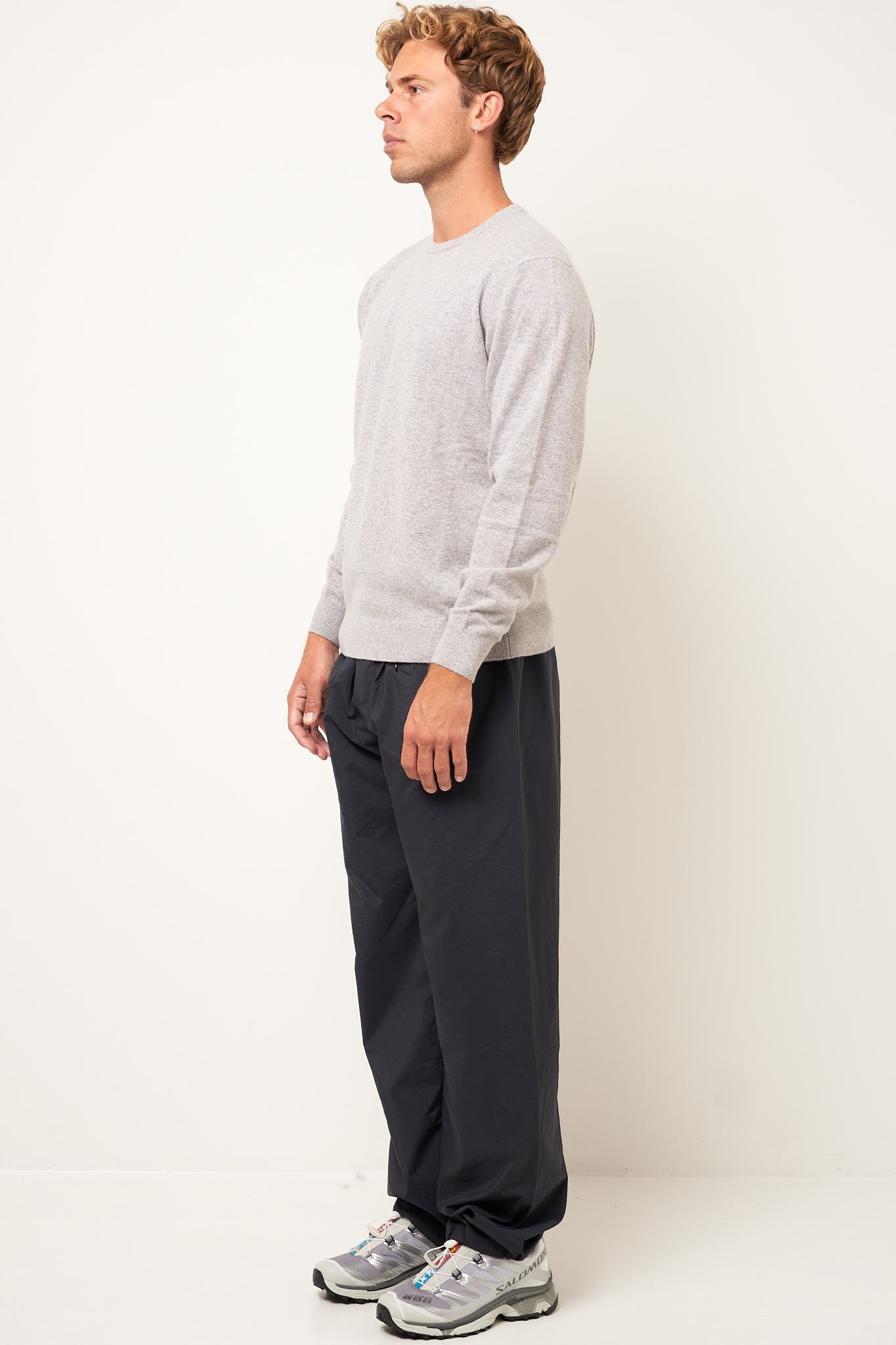 Waylon Lambswool Sweater Light Grey