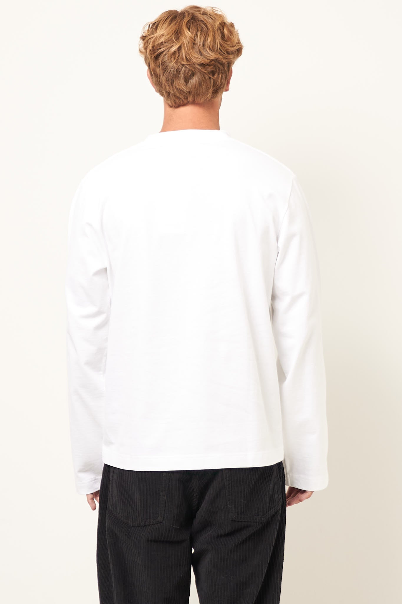 Wing Print Long Sleeve T-Shirt Optic White