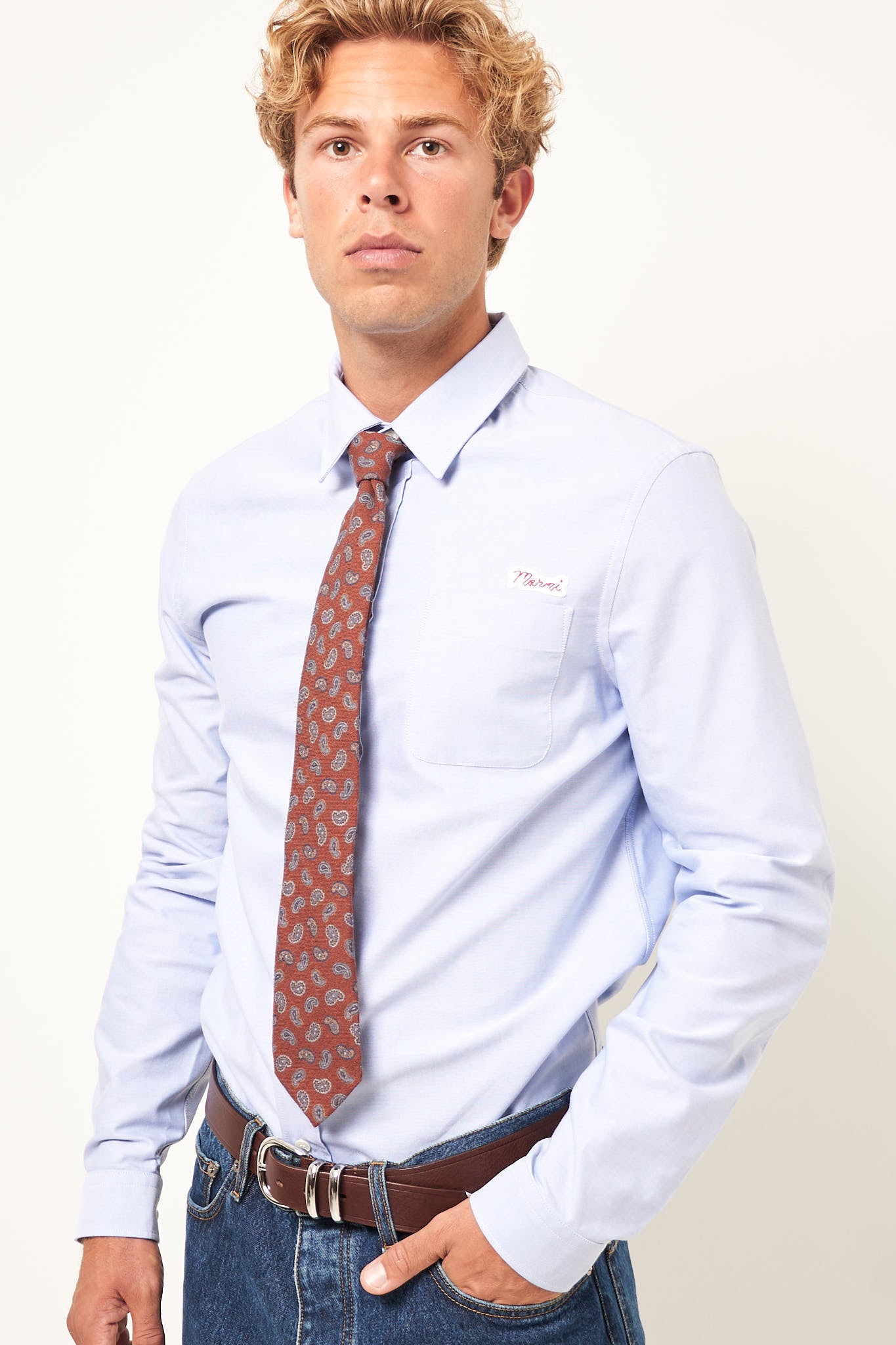 Wool Tie Brick Paisley