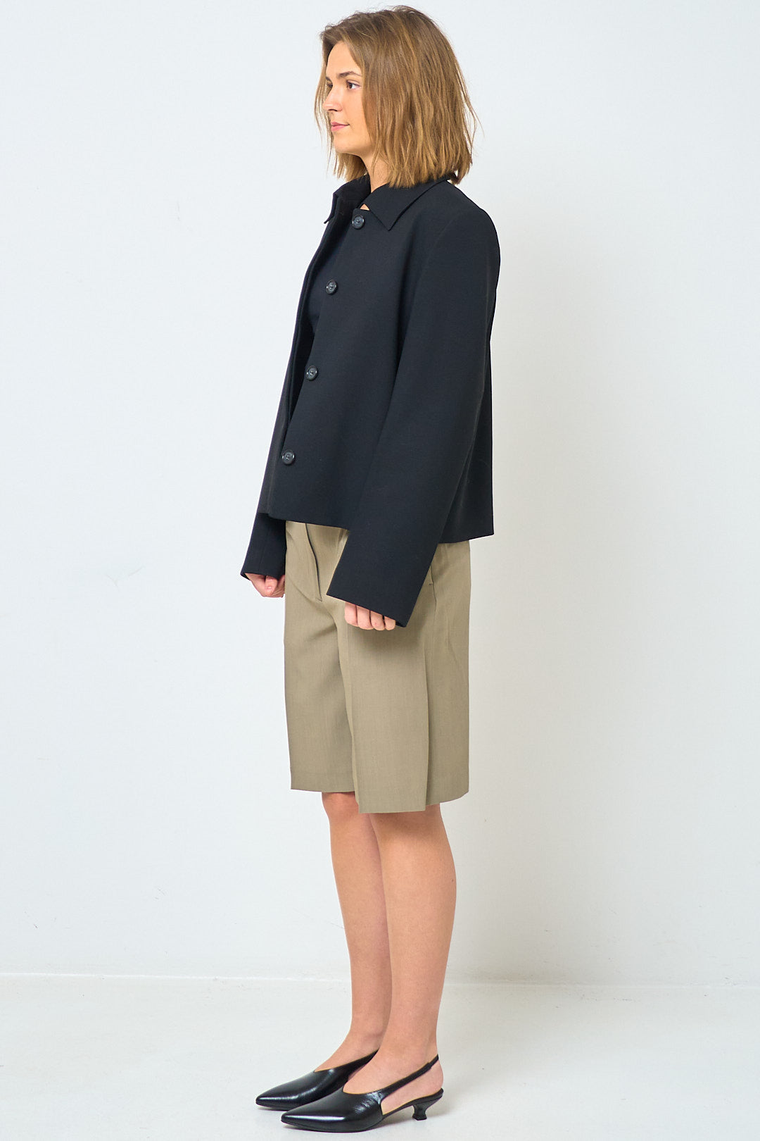 Wide Fluid Shorts Taupe