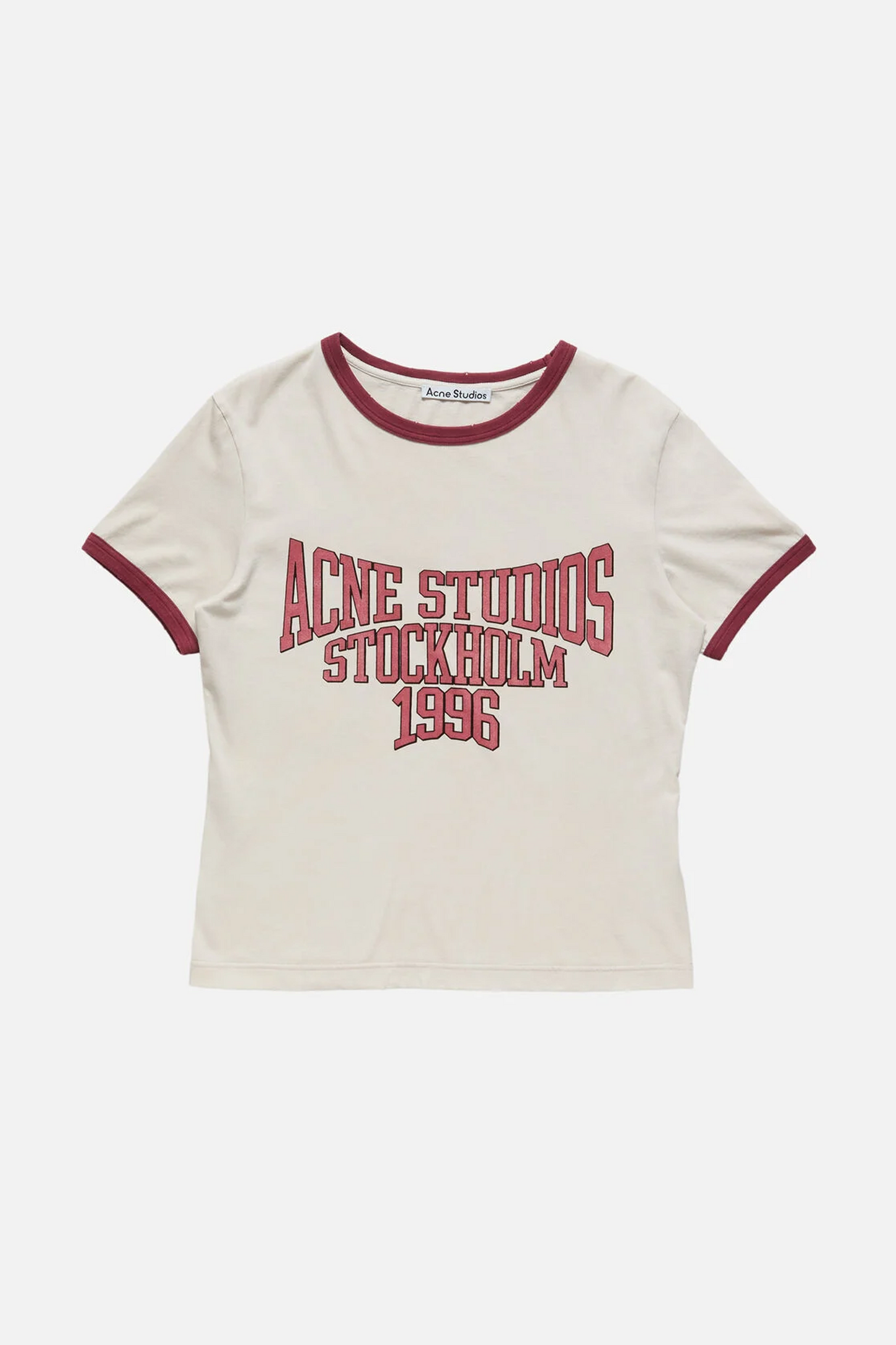T-Shirt Off White/Burgundy